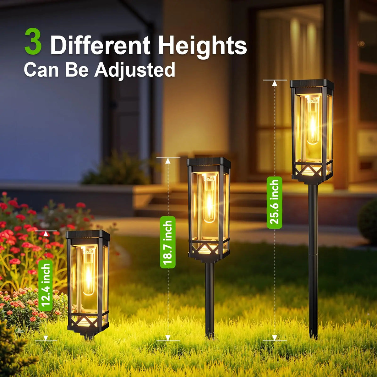Solar Pathway Lights Waterproof LED Outdoor Walkway Lighting