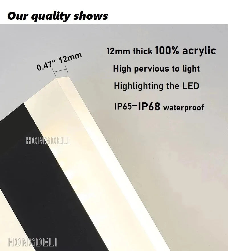 HONG DE LI LED Outdoor Wall Lamp IP65 Waterproof Lighting