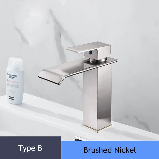 Saeuwtowy Single Handle Waterfall Bathroom Basin Faucet
