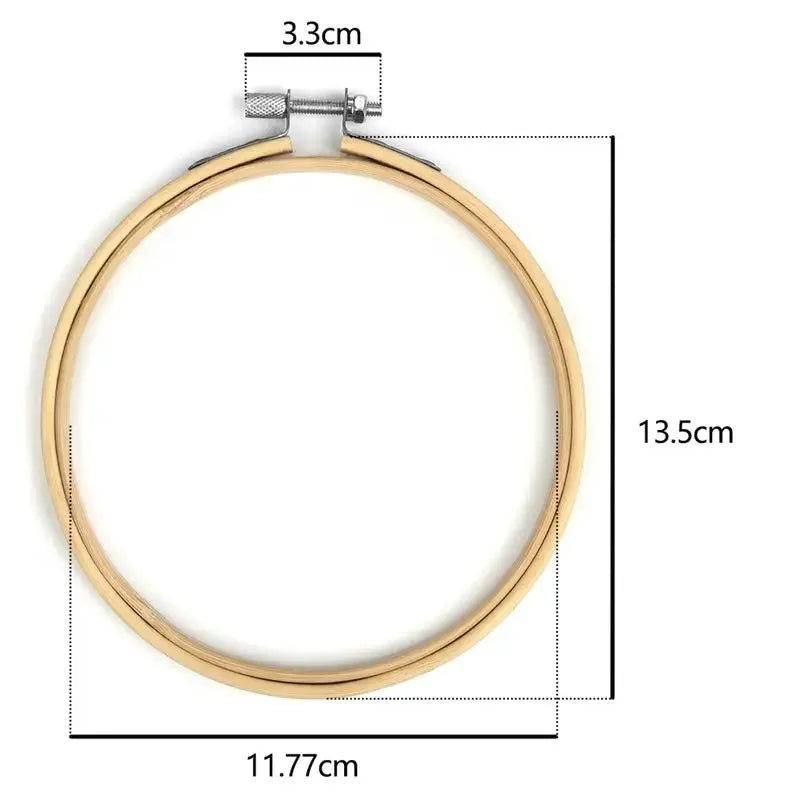 Wooden Embroidery Hoops Set Bamboo Frames For DIY Cross Stitch