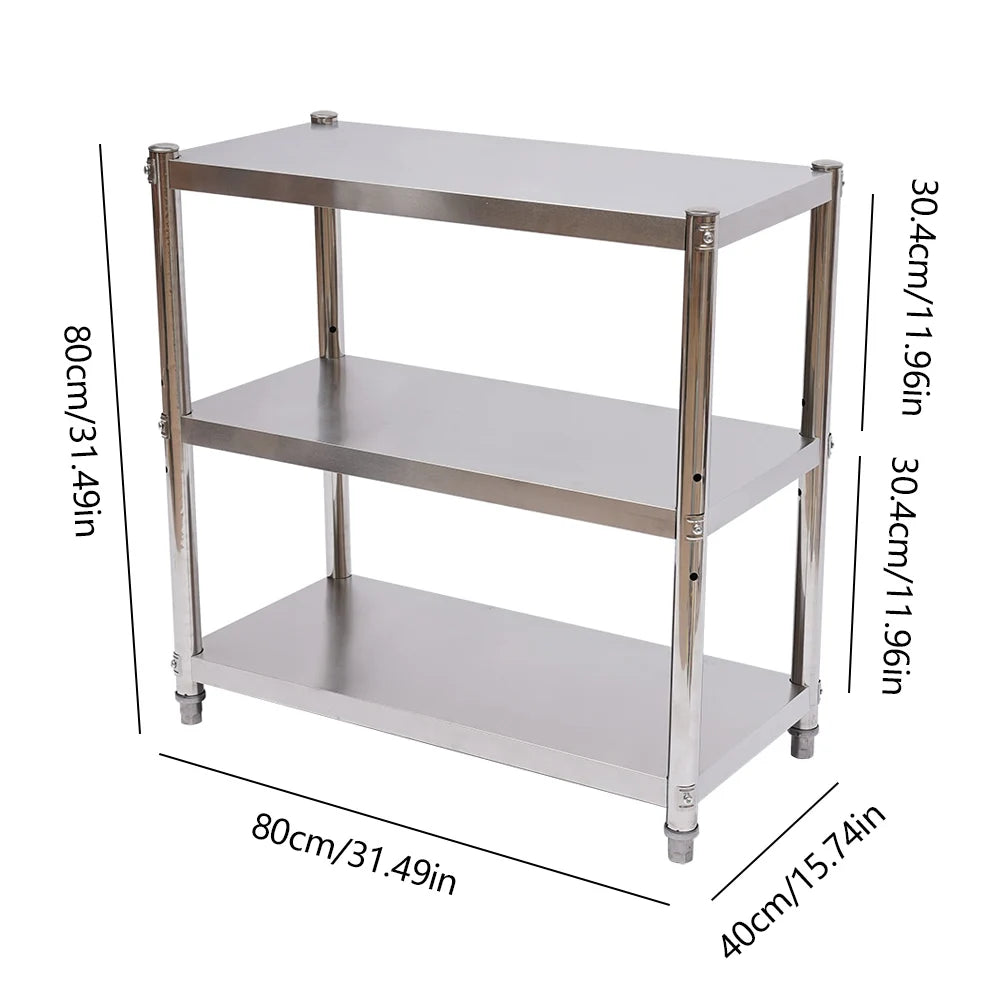 Stainless Steel Heavy Duty Storage Shelving Rack For Kitchens