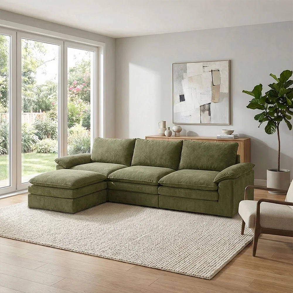 YQzyphyna Modern Cloud Modular Sofa With Memory Foam And Pillows
