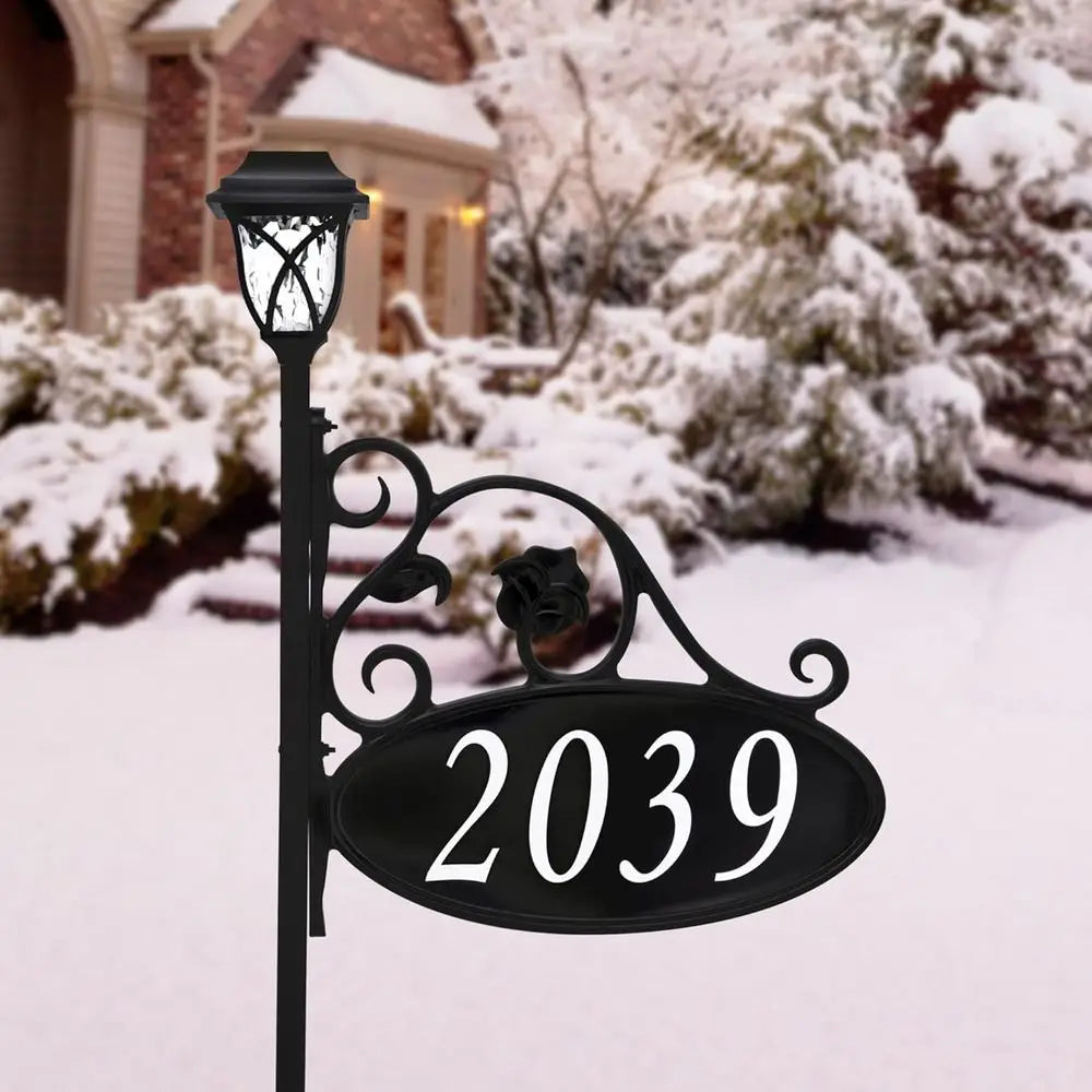 Reflective Double Sided Address Sign With Light Or 911 Option