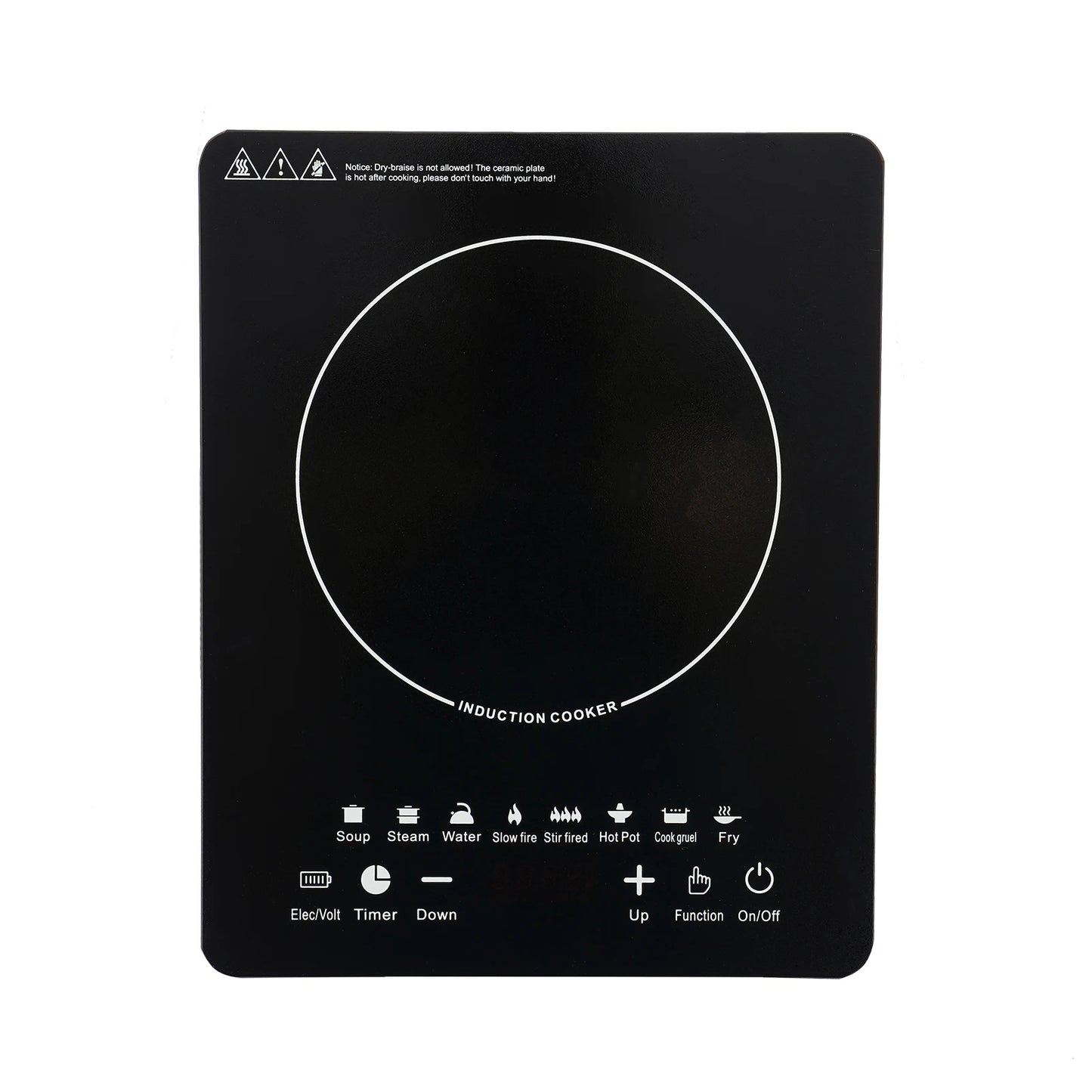 Portable 750W Induction Cooktop With 8 Presets And LCD Display