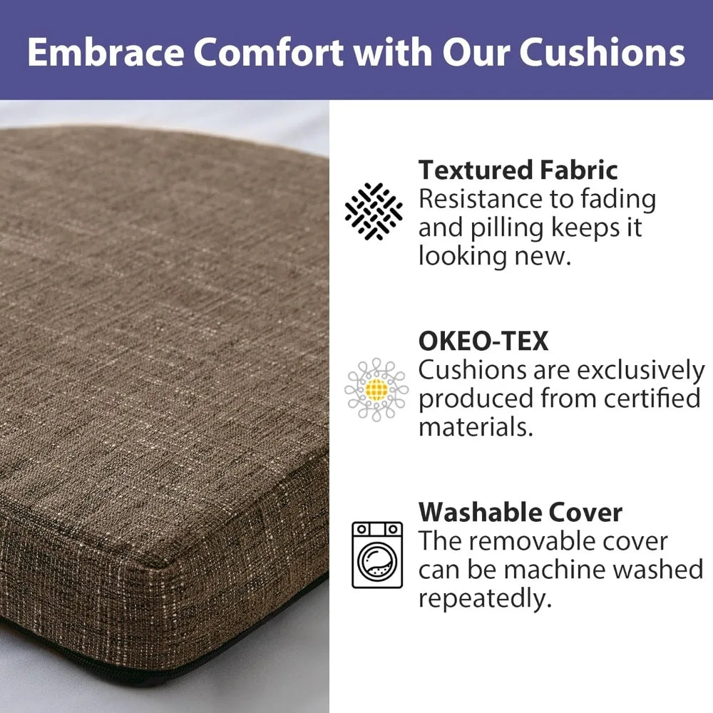 RBXC Dining Chair Cushions With Ties And Removable Covers