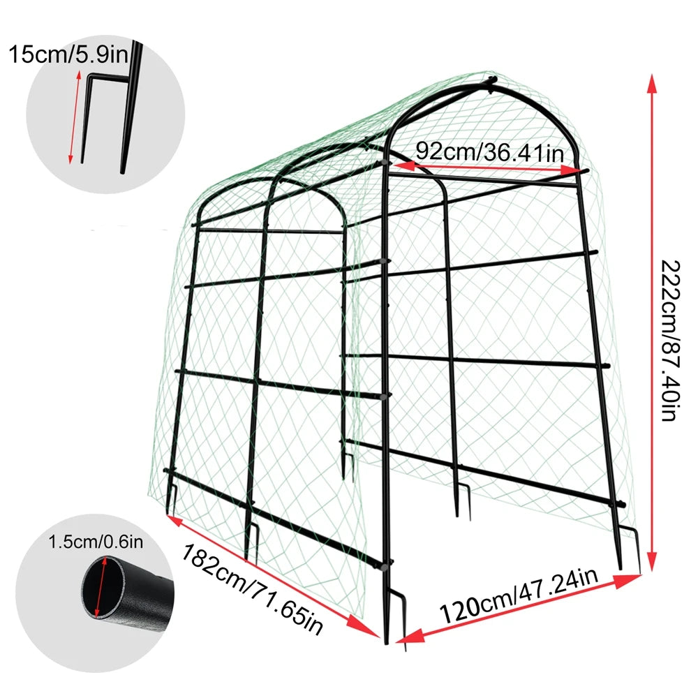 Wisfor U Shaped Metal Tall Garden Plant Trellis for Climbing Vegetables