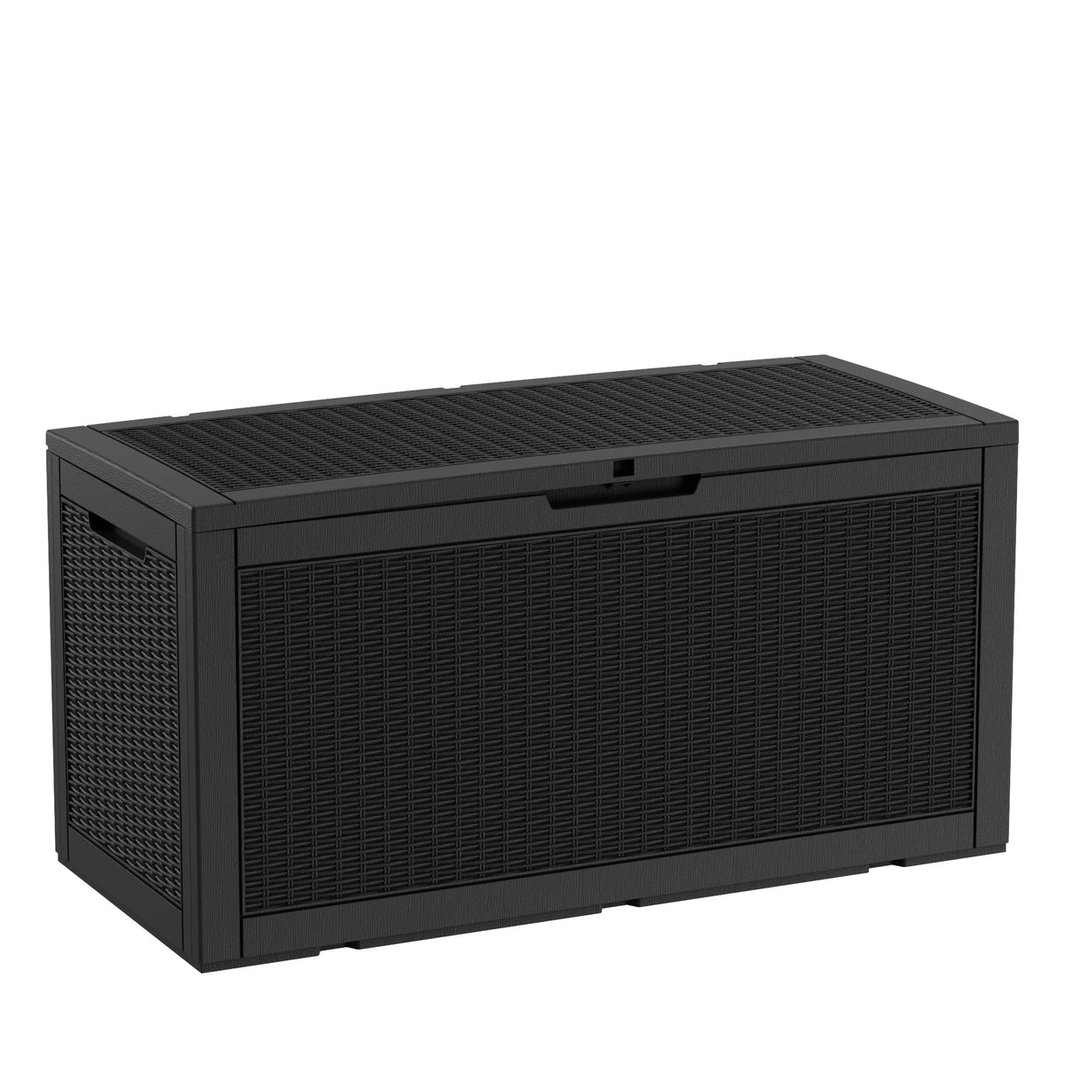 Weather Resistant Resin Outdoor Storage Chest With Lockable Lid