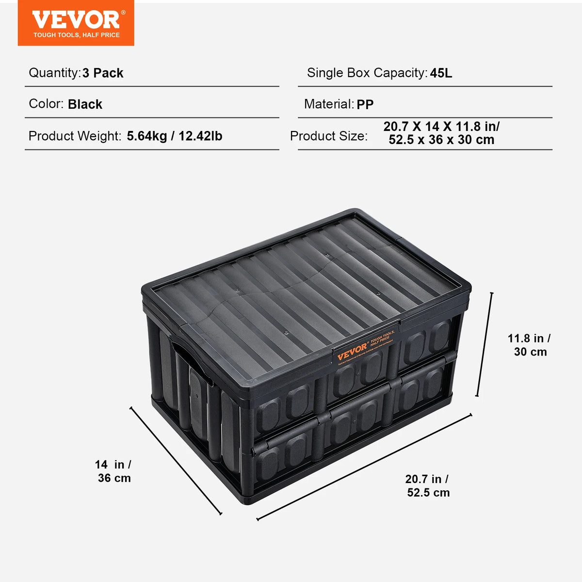 Collapsible Stackable Storage Bins With Lids For Garage Organization