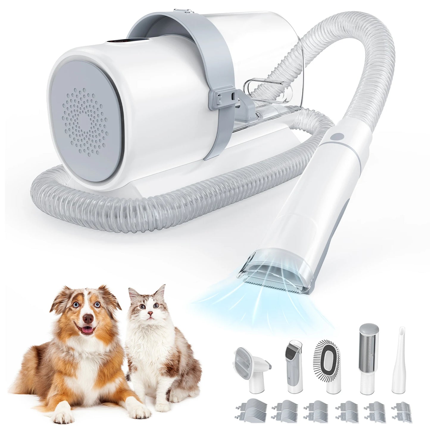 JHK Pet Grooming Vacuum Kit With 3 Suction Modes Cordless