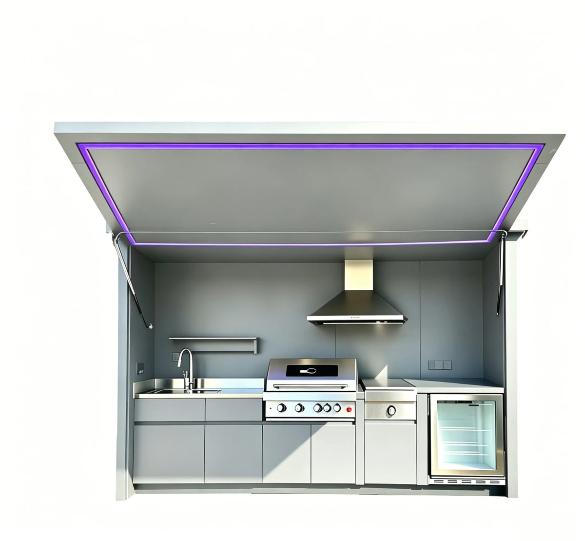 Rust Resistant Modular Outdoor Kitchen Cabinet With Stainless Steel Construction