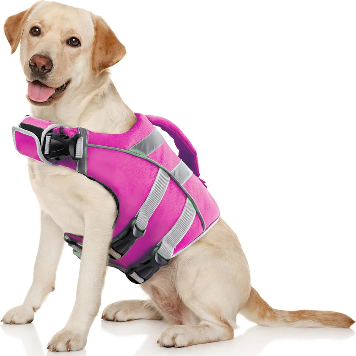 Waterproof Polyester Dog Life Jacket With Reflective Stripes For Safety