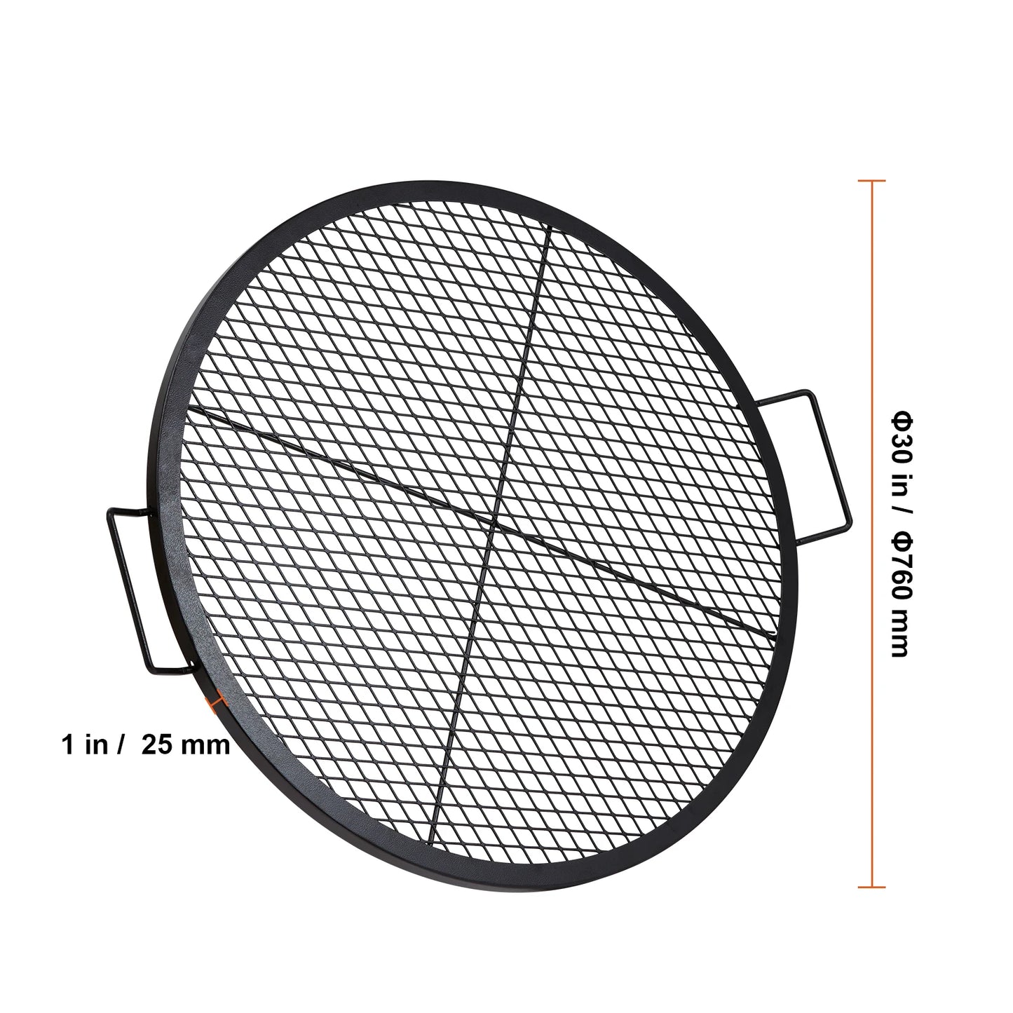 VEVOR X Marks Fire Pit Grill Grate Round Cooking Grid