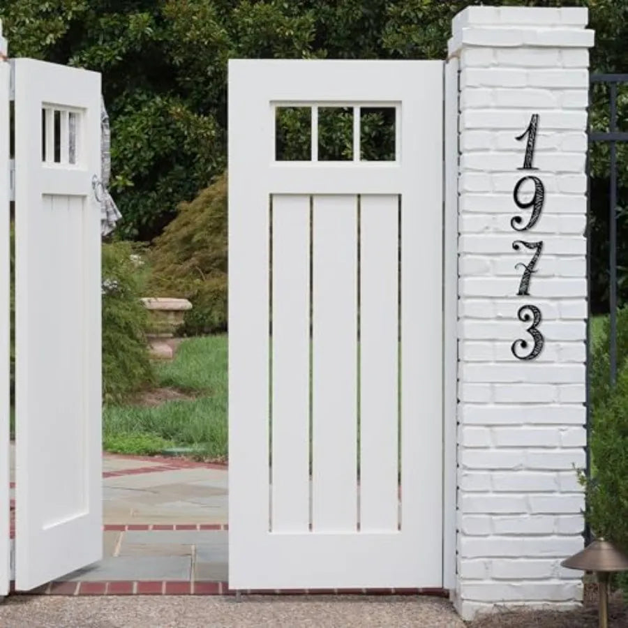 Henna Exterior Metal Address Plaque Custom Floating House Numbers