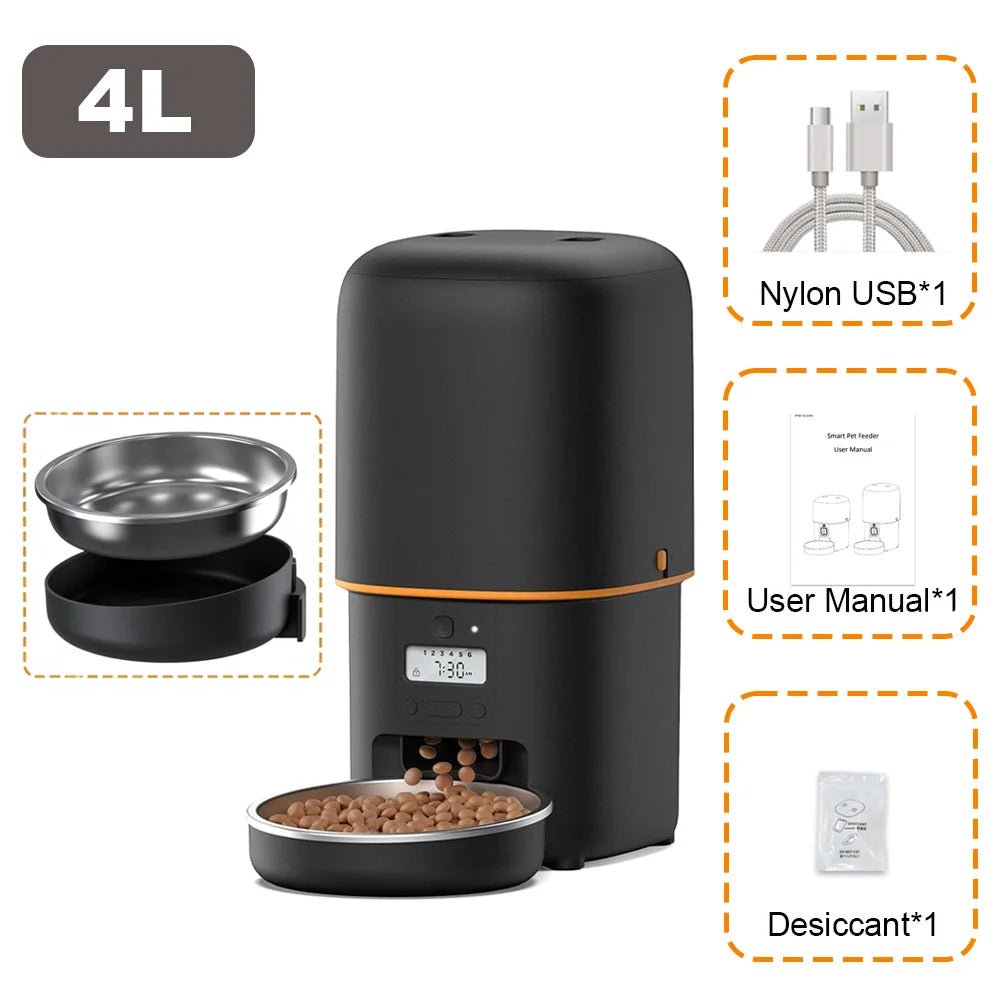 Nityers Automatic Cat Feeder with Timed Dispenser and Voice Recorder