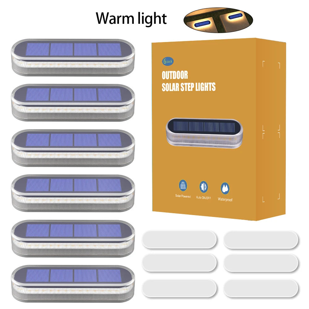 Solar Deck Lights IP68 Waterproof Auto On Off LED Lighting