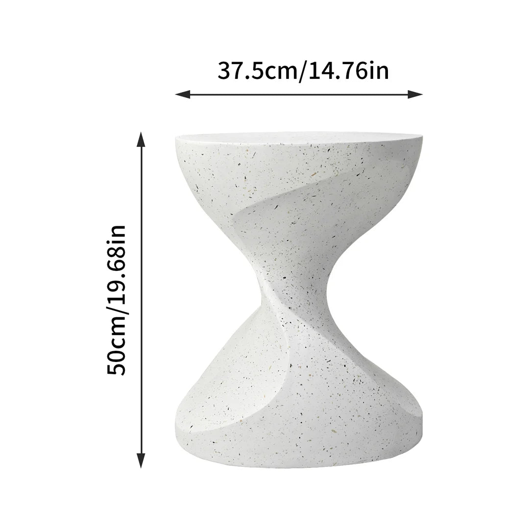 Lightweight Concrete Side Table Modern Living Room End Table Patio