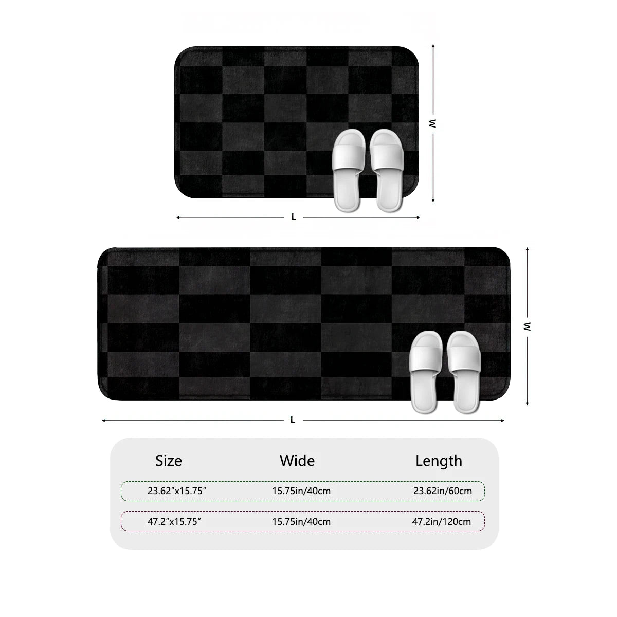 Halloween Castle Pumpkin Gnome Christmas Checkerboard Print Flannel Area Rug, 1.2cm Thick Soft Cushioned Floor Mat, Machine Washable Fluffy Decor Doormat for Entryway Kitchen Bedroom Hallway Multi Style Holiday Indoor Home De