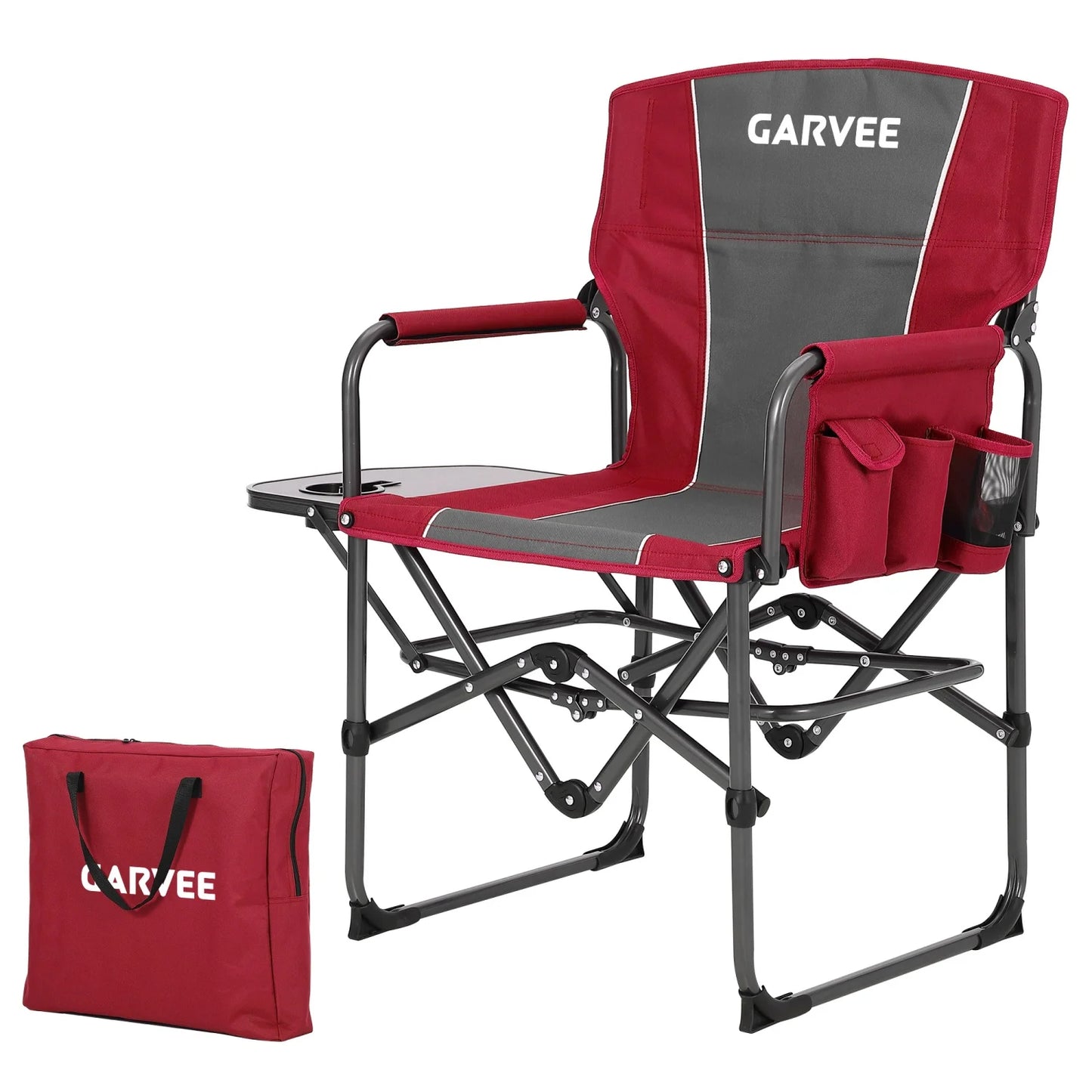 HiMISS Heavy Duty Folding Directors Chair With Cup Holder