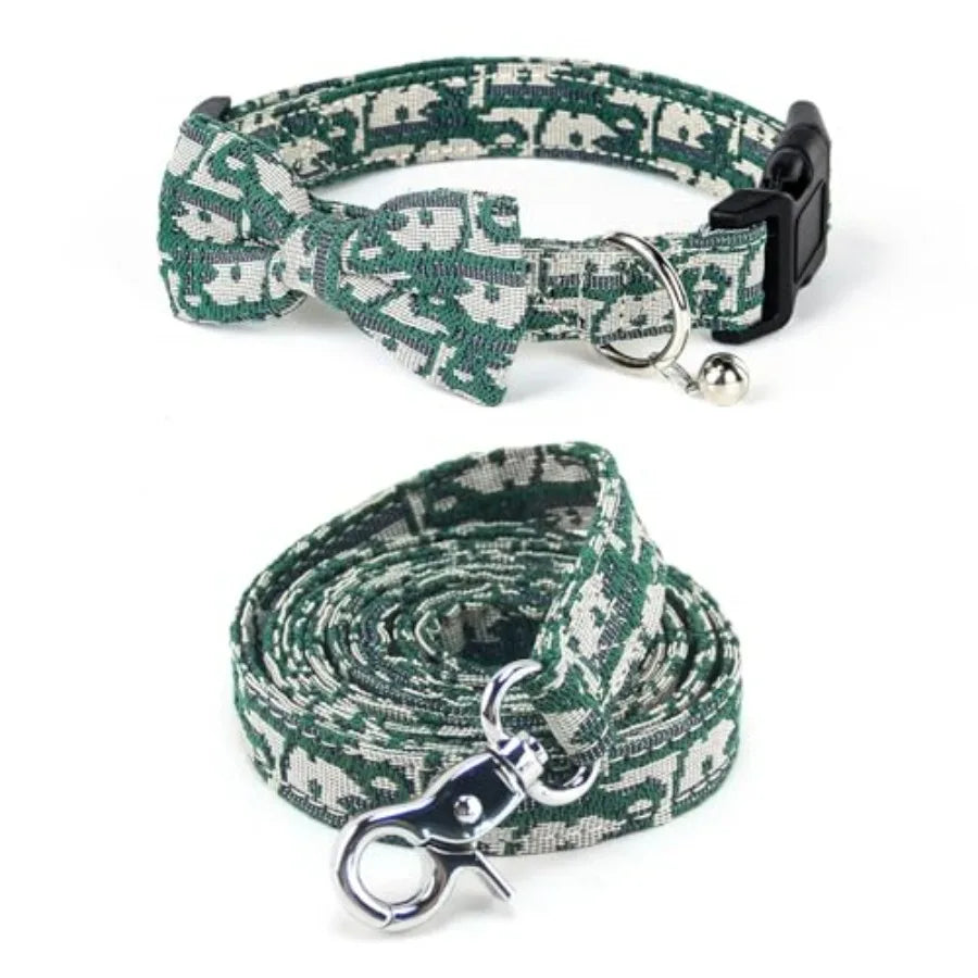 Dog Collar And Harness Set With Leash No Pull Easy Walking