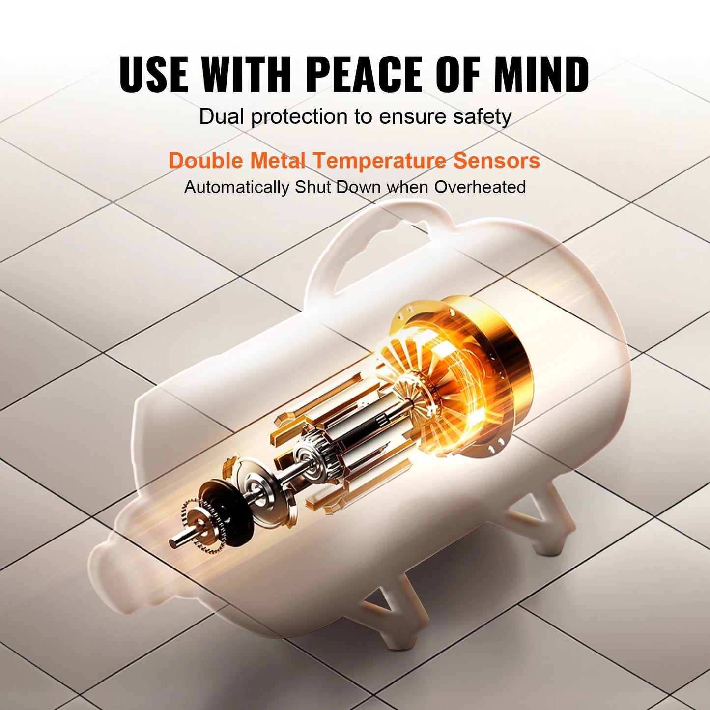 SucceBuy 2000W Dog Blow Dryer With Adjustable Speed And Temperature