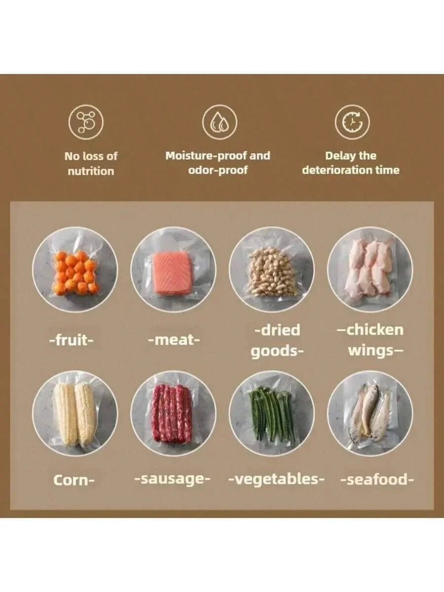 Automatic Vacuum Sealer With Digital Display For Dry And Wet Foods