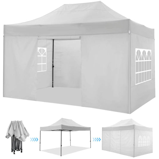 Heavy Duty Canopy Tent With Four Removable Walls Waterproof Shelter