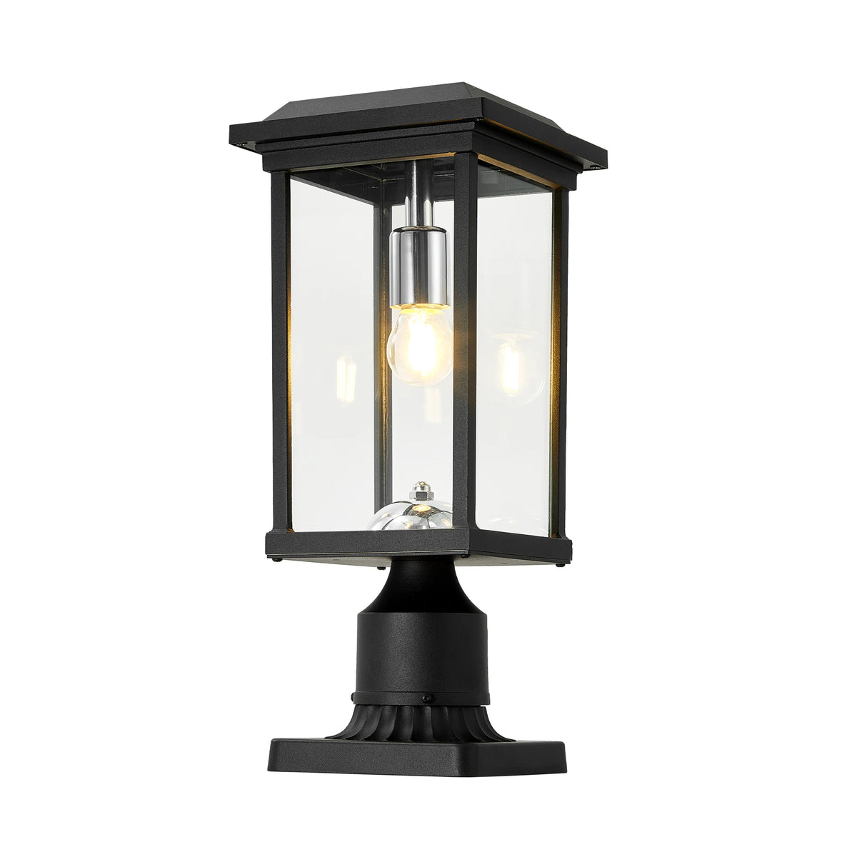 ARLGSITE Solar LED Post Light With Automatic Dusk To Dawn