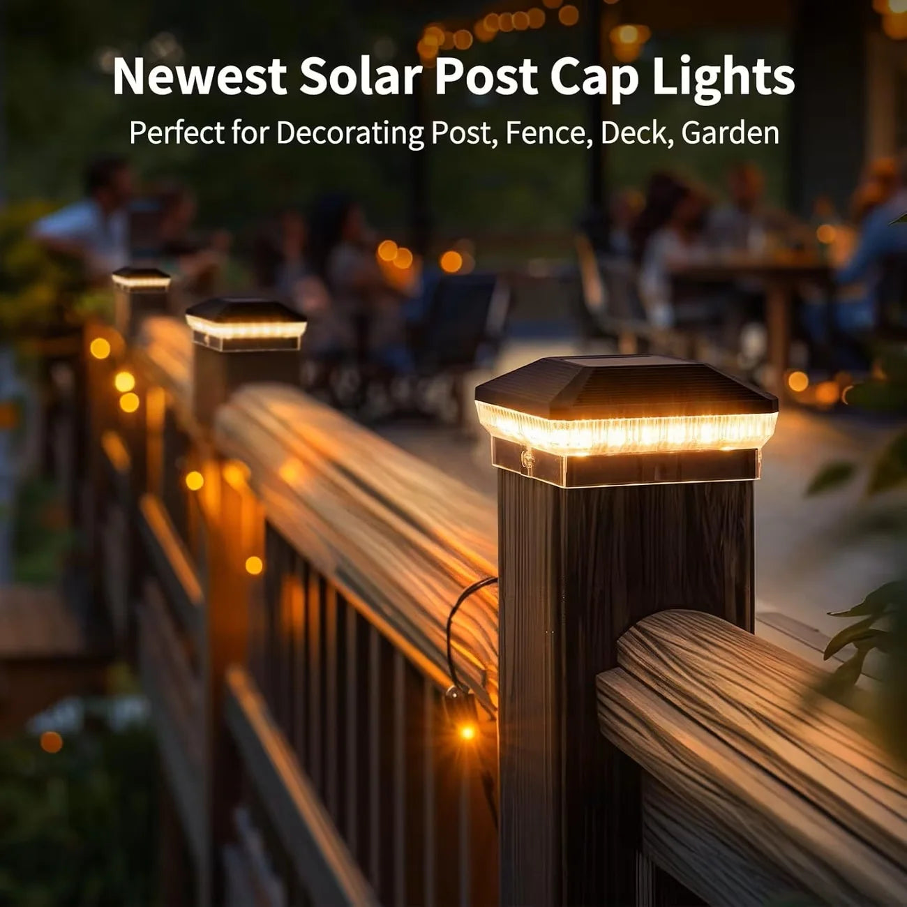 Solar Post Lights Outdoor Automatic Motion Sensor Garden Fence