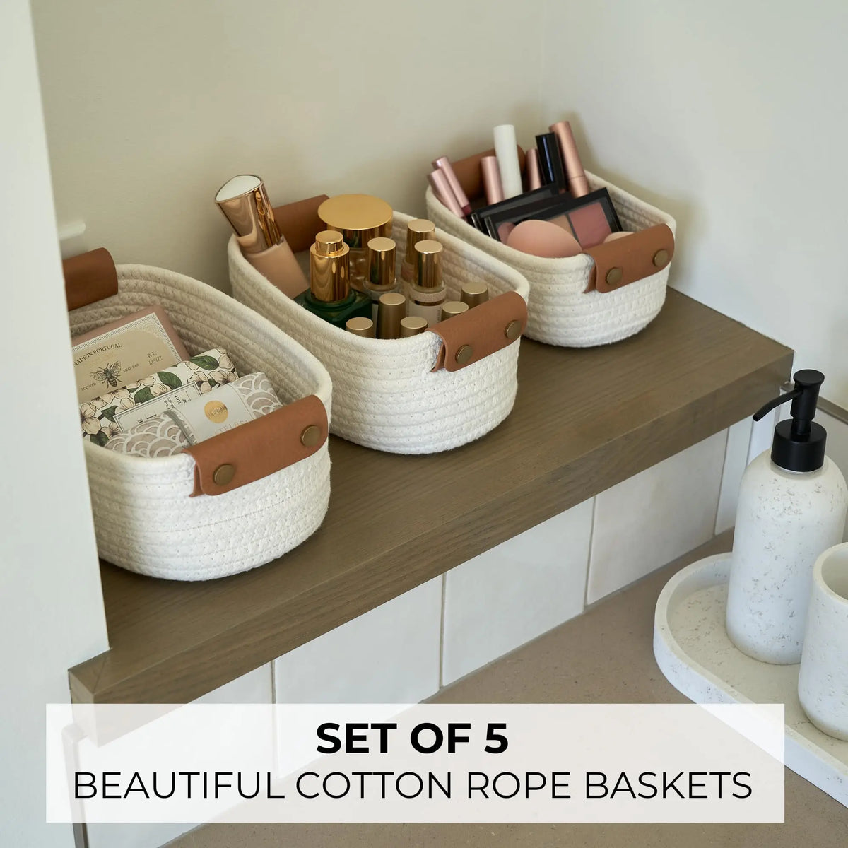 Reusable Wooden Storage Baskets For Shelves And Home Organization