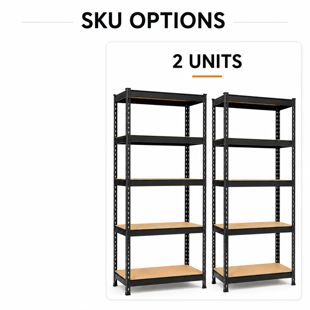Five Tier Garage Shelving Unit With MDF Shelves Heavy Duty