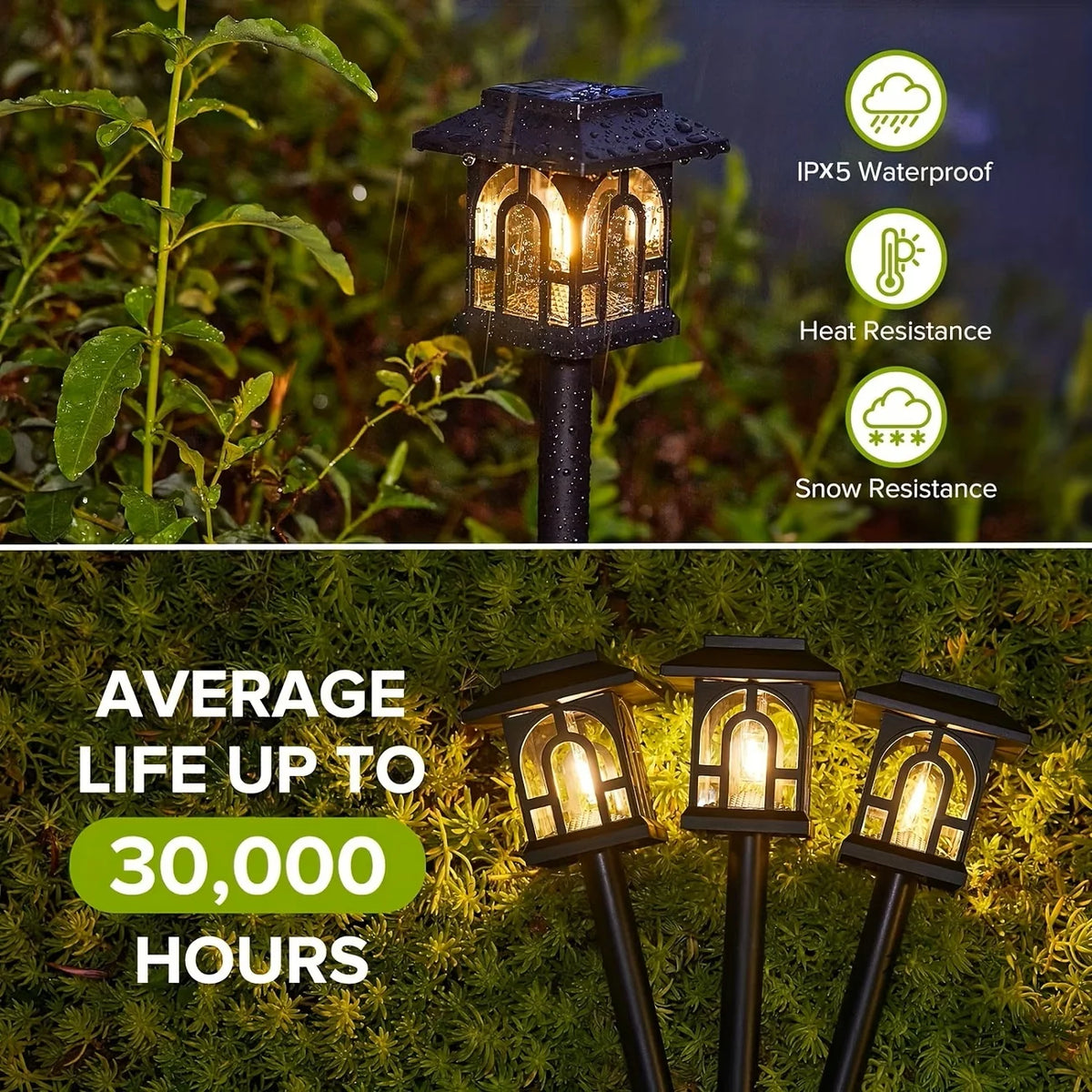 Solar Pathway Lights Outdoor LED Lamp Pack 10 Waterproof Garden Yard