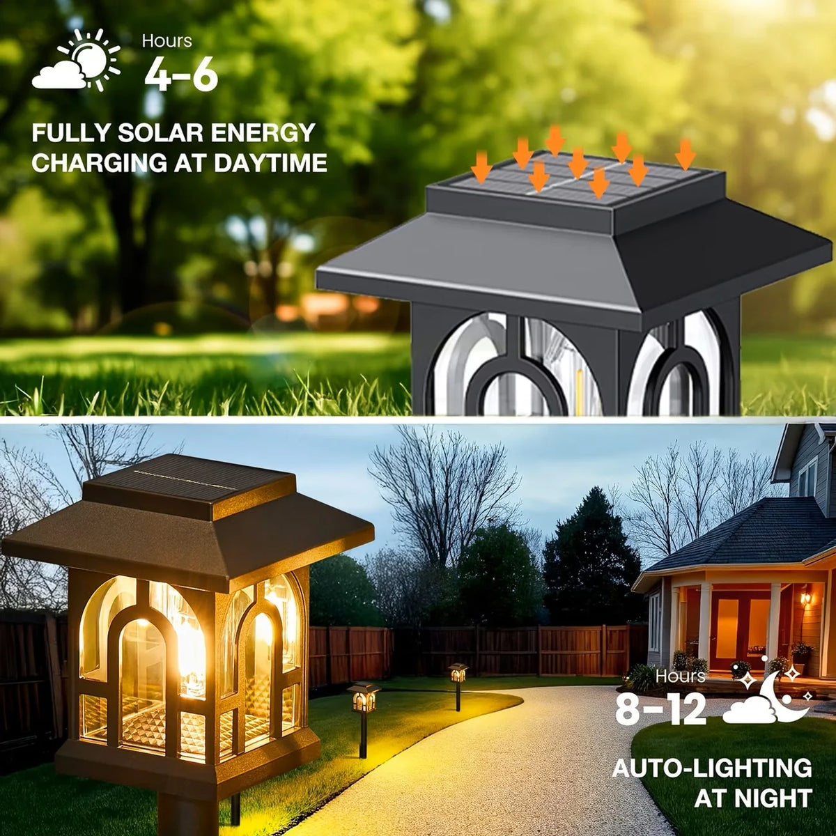 Solar Pathway Lights Outdoor LED Lamp Pack 10 Waterproof Garden Yard