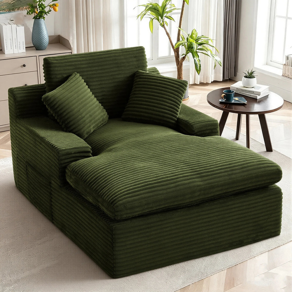 Gaohappy Corduroy Modular Sectional Sofa With Chaise Lounge