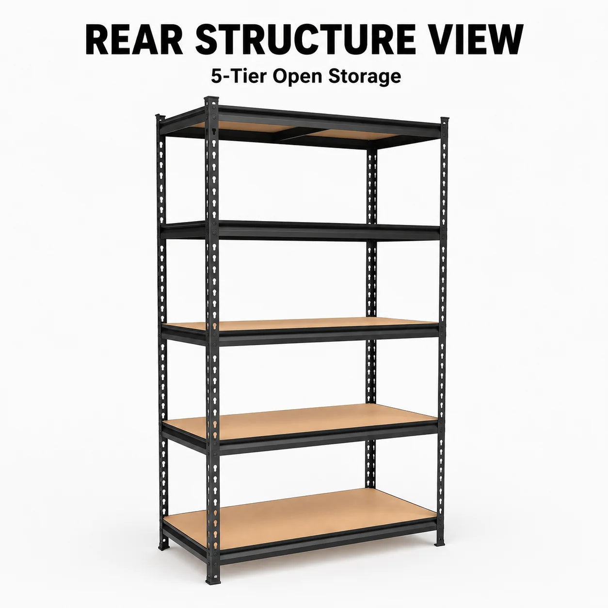 Five Tier Garage Shelving Unit With MDF Shelves Heavy Duty