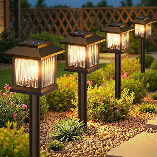 Solar Pathway Lights Outdoor Waterproof Landscape Garden Decor