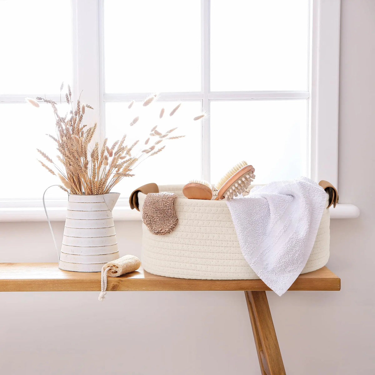 Reusable Wooden Storage Baskets For Shelves And Home Organization
