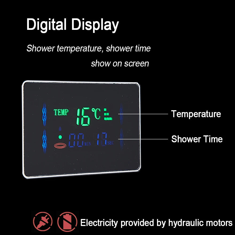 MYQualife LED Shower Panel With Massage Jets And Rain Head