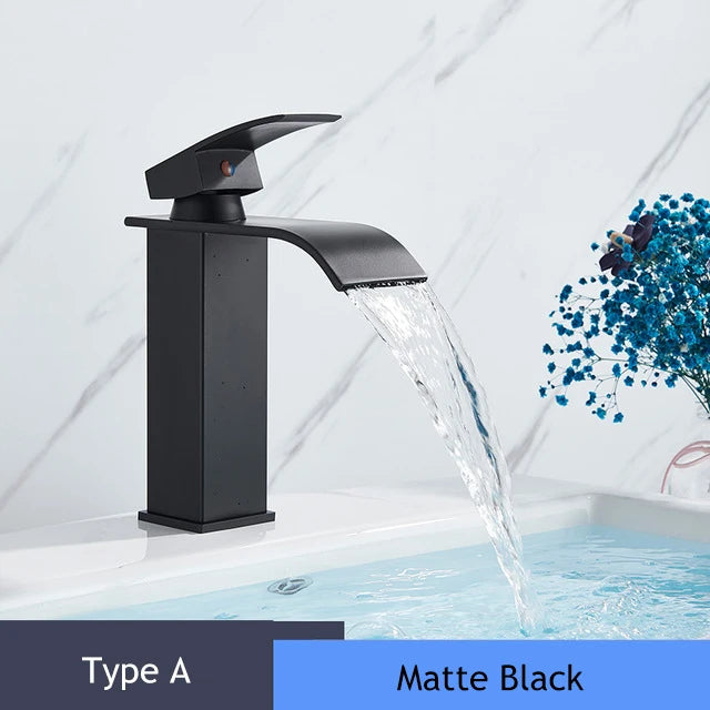 Saeuwtowy Single Handle Waterfall Bathroom Basin Faucet