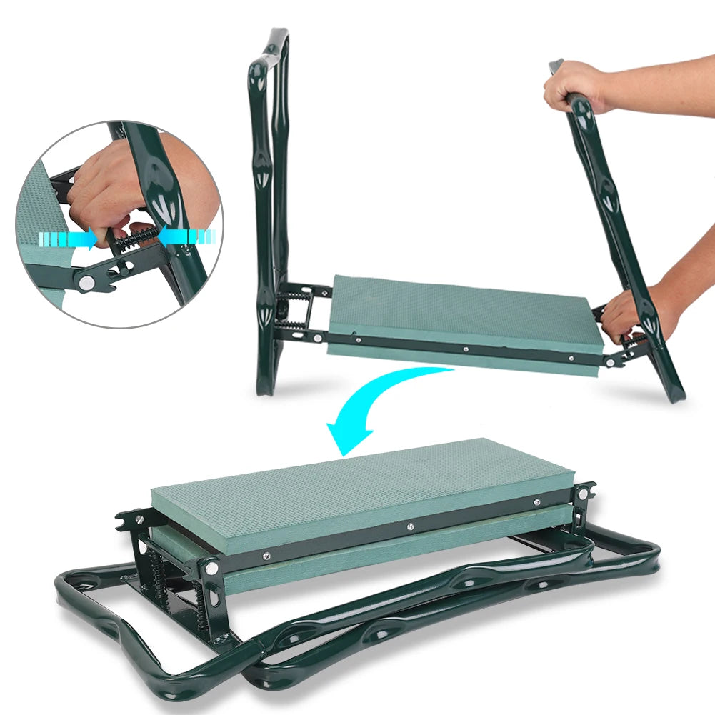 Heavy Duty Garden Kneeler With 150kg Padded Seat Folding Stool