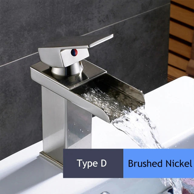 Saeuwtowy Single Handle Waterfall Bathroom Basin Faucet