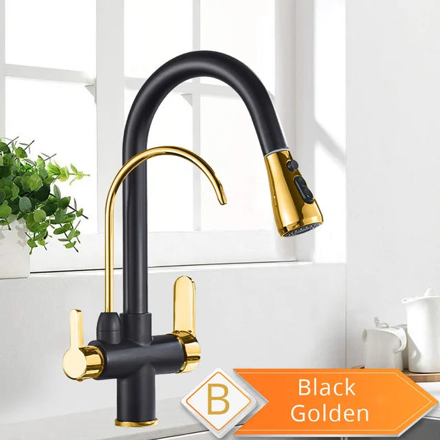 Rozin Purification Pull Out Kitchen Faucet With Water Filter
