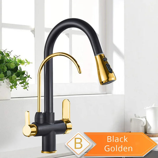 Rozin Purification Pull Out Kitchen Faucet With Water Filter