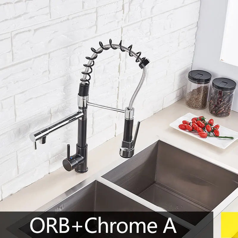 Hownifety Spring Kitchen Faucet with Pull Down Spout