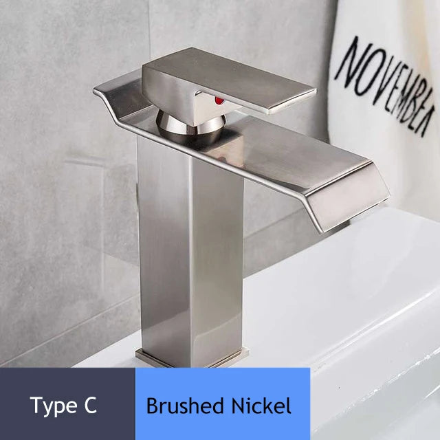 Saeuwtowy Single Handle Waterfall Bathroom Basin Faucet
