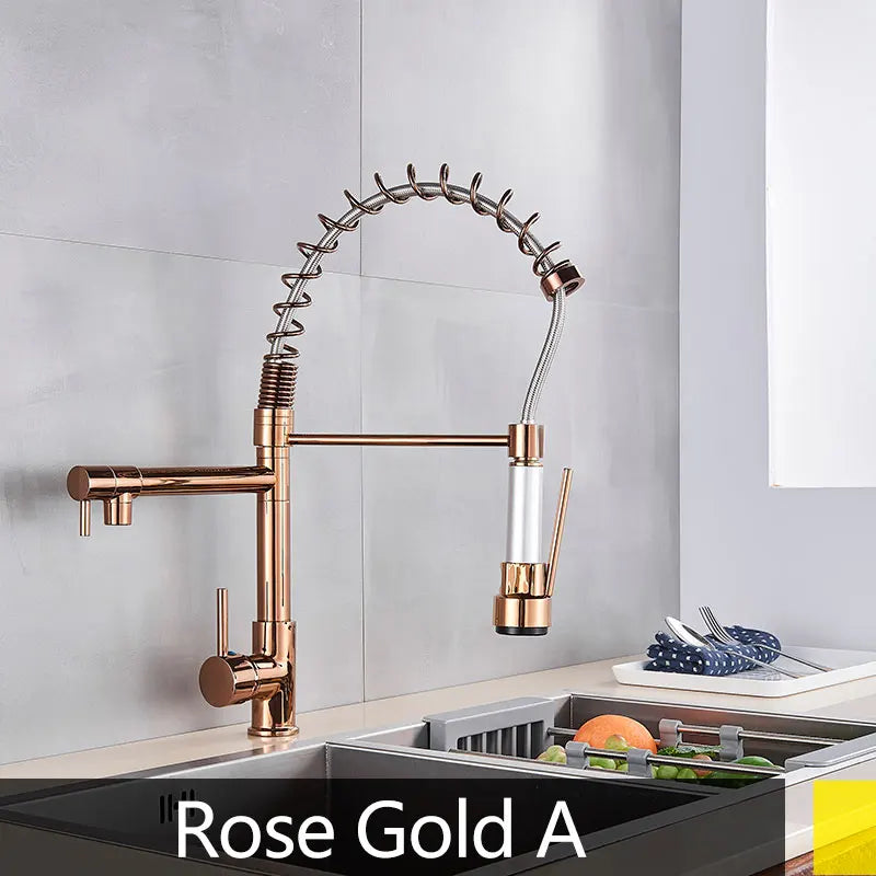 Hownifety Spring Kitchen Faucet with Pull Down Spout