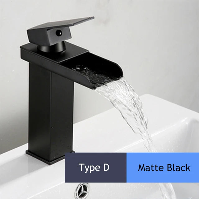 Saeuwtowy Single Handle Waterfall Bathroom Basin Faucet