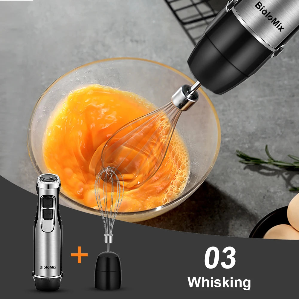 Biolomix 4 In 1 Immersion Hand Blender With Chopper And Smoothie Cup