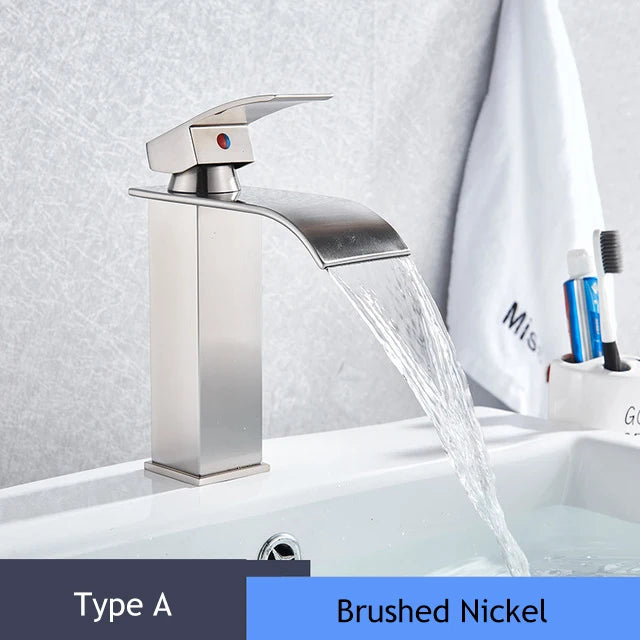 Saeuwtowy Single Handle Waterfall Bathroom Basin Faucet