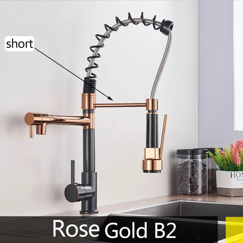 Hownifety Spring Kitchen Faucet with Pull Down Spout
