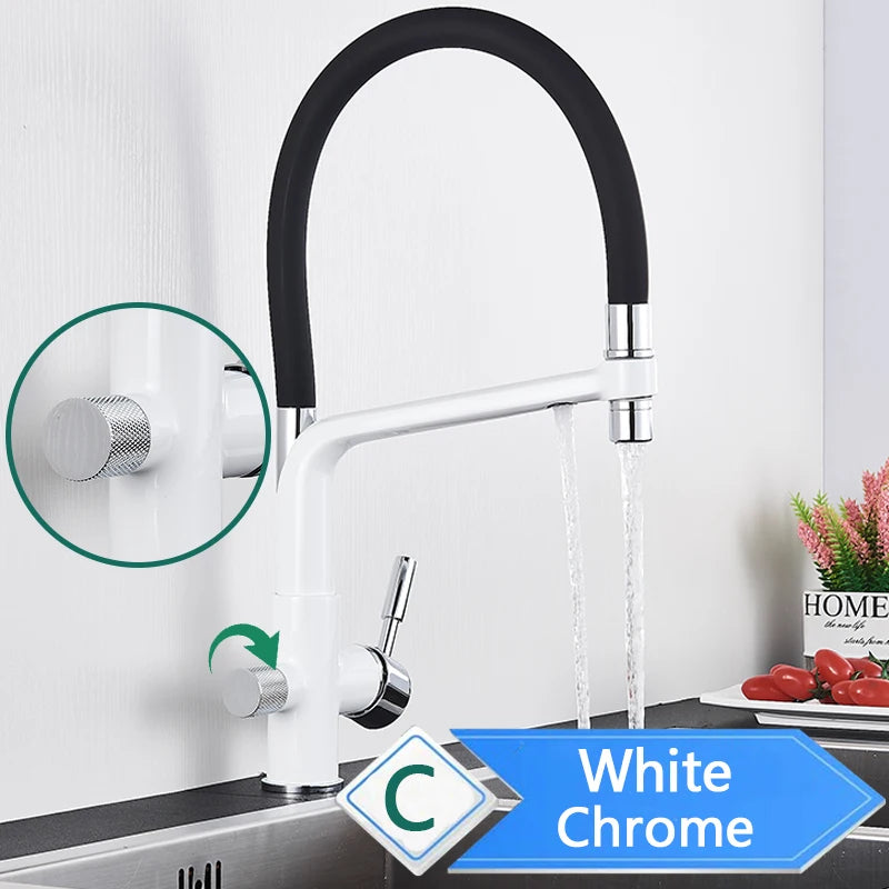Rozin Purification Pull Out Kitchen Faucet With Water Filter